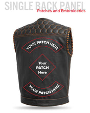 Load image into Gallery viewer, Hornet Perforated Men's Club Style Leather Vest
