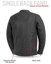 Load image into Gallery viewer, Raider Men's Motorcycle Leather Jacket
