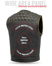 Load image into Gallery viewer, Lowside Hornet Perforated Men's Club Style Leather Vest
