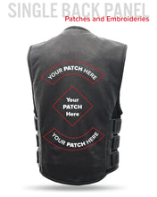 Load image into Gallery viewer, Commando Men's Leather Swat Style Motorcycle Vest
