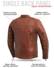 Load image into Gallery viewer, Crusader Men's Motorcycle Leather Jacket
