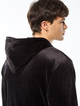 Load image into Gallery viewer, Viaggioa Reversible Velour Track Jacket-Black Beauty
