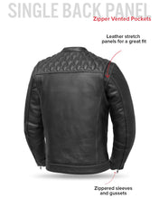 Load image into Gallery viewer, Cinder Men's Cafe Style Leather Jacket
