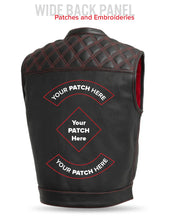 Load image into Gallery viewer, Upside Perforated Men's Club Style Leather Vest
