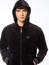 Load image into Gallery viewer, Viaggioa Reversible Velour Track Jacket-Black Beauty
