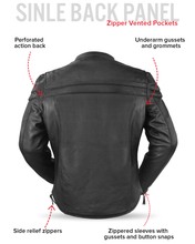Load image into Gallery viewer, Maverick Men's Motorcycle Leather Jacket
