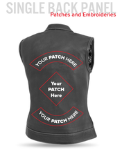 Load image into Gallery viewer, Jessica Women's Motorcycle Leather Vest - White - Limited Edition
