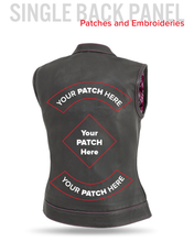 Load image into Gallery viewer, Jessica Women's  Motorcycle Leather Vest - Pink - Limited Edition
