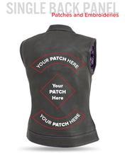 Load image into Gallery viewer, Jessica Women's Motorcycle Leather Vest - Purple - Limited Edition
