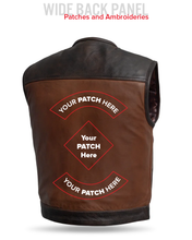 Load image into Gallery viewer, Lowside Rider Men's Motorcycle Leather Vest
