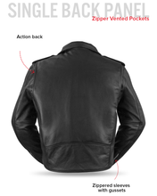 Load image into Gallery viewer, Superstar Men's Motorcycle Leather Jacket
