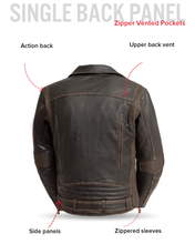 Load image into Gallery viewer, Wrath Men's Motorcycle Leather Jacket
