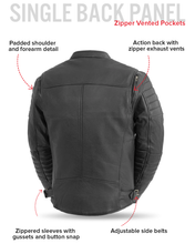 Load image into Gallery viewer, Commuter Men's Motorcycle Leather Jacket
