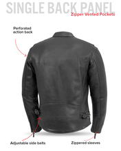 Load image into Gallery viewer, Turbine Men's Motorcycle Perforated Leather Jacket
