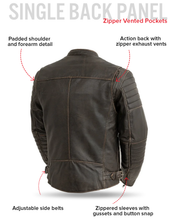 Load image into Gallery viewer, Commuter Men's Motorcycle Leather Jacket
