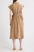 Load image into Gallery viewer, Tie Waist Midi Shirtdress
