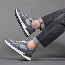 Load image into Gallery viewer, Men's Color Block Mesh Shoes Fashion Casual Lace-up Sneakers Outdoor Breathable Running Sports Shoes
