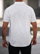 Load image into Gallery viewer, Mens Short-sleeve Cotton Shirt With A Pocket
