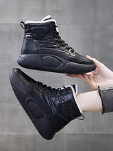 Load image into Gallery viewer, Women’s Plush-Lined Snow Boots – Non-Slip Lace-Up Winter Shoes
