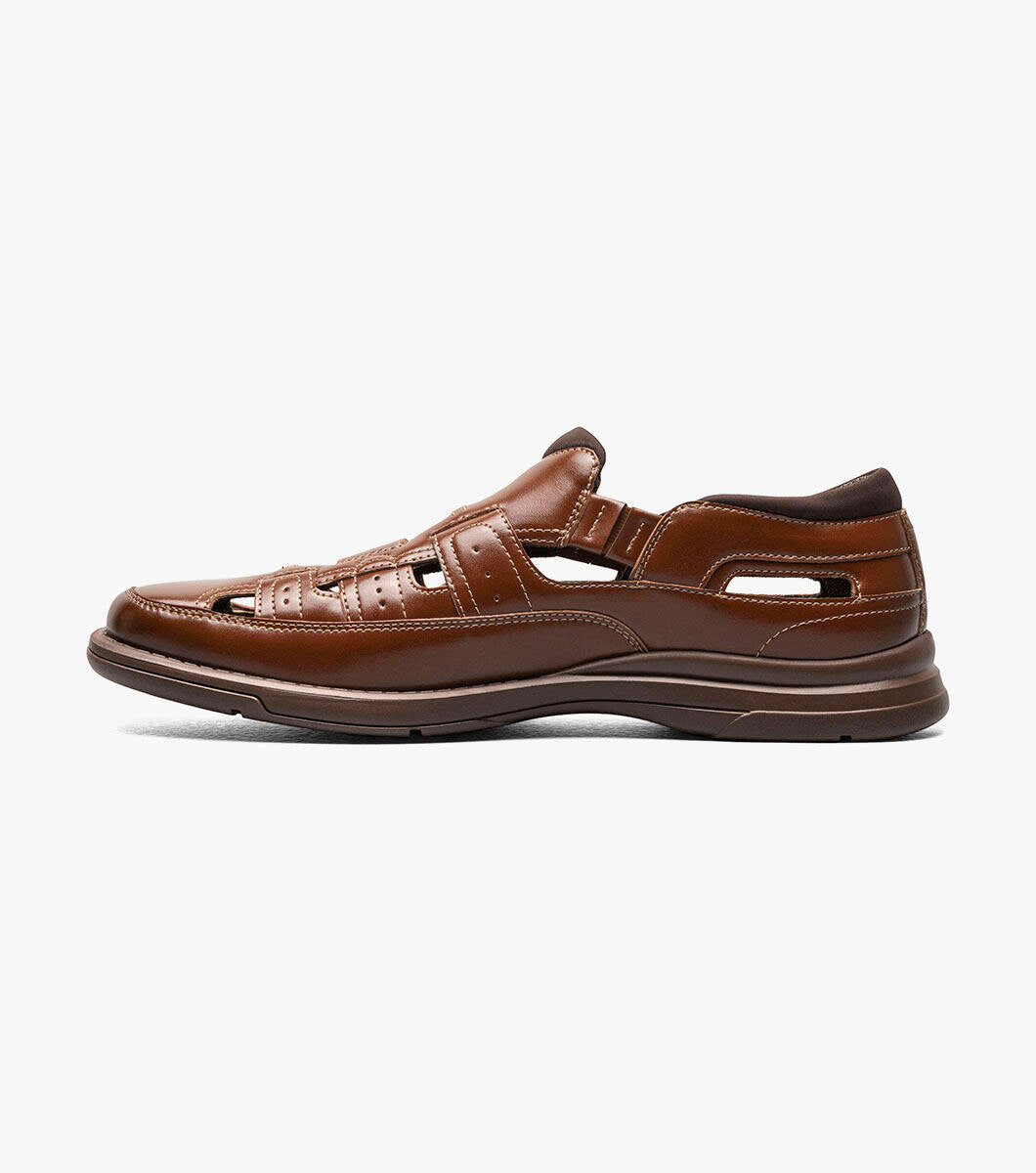 Stacy Adams SEBRING Cognac Closed Toe Fisherman Sandal