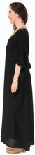 Load image into Gallery viewer, Elegant Gold Embroidered Kaftan with Cutwork Neckline
