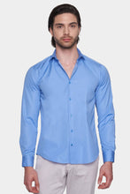 Load image into Gallery viewer, Premium Cotton Dress Shirt (Classic Blue)
