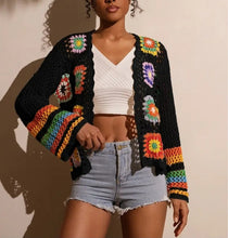 Load image into Gallery viewer, Hand-Crocheted Knitted Cardigan for Women
