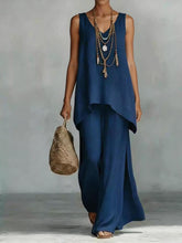Load image into Gallery viewer, Women's Bohemian Wide-Leg Pants &amp; V-Neck Vest Set – 3D Print

