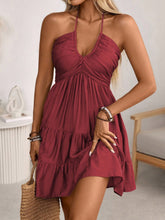 Load image into Gallery viewer, Women's Off-Shoulder V-Neck Ruffle Dress – Elegant Strap Style
