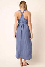 Load image into Gallery viewer, Cross Back Belted V-Neck Tank Maxi Dress For Women – Effortlessly Chic Elegant and Flattering Maxi Dress with Unique Cross Back Detail

