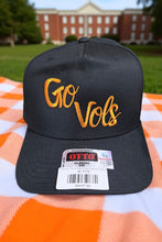 Load image into Gallery viewer, SC - Go Vols Black Canvas Embroidered Hat
