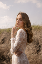 Load image into Gallery viewer, Luxury Long Sleeve Lace Sheer Robe Dress | Bridal Getting Ready &amp; Boudoir Gown
