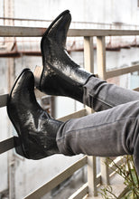 Load image into Gallery viewer, Jazzy Jackman Leather Print Ankle Length Boots
