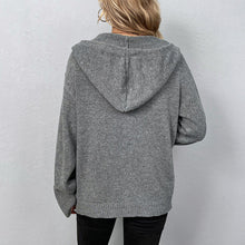 Load image into Gallery viewer, Women’s Button-Down Hoodie Cardigan Sweater Coat
