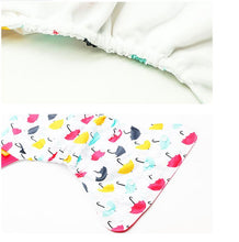 Load image into Gallery viewer, 4pcs/set Washable Eco-Friendly Cloth Diaper Cover Adjustable Nappy Cloth Diapers Cloth Nappy For Baby Boys and Grils Baby
