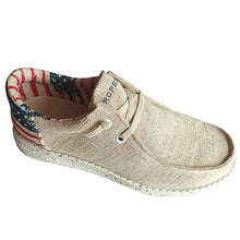 Load image into Gallery viewer, Roper Hang Loose American Flag Heel - Mens Moccasin
