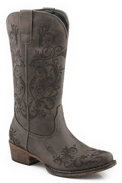 Roper Tall Stuff (Black) - Women's Cowgirl Boot