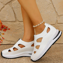 Load image into Gallery viewer, Women's Chunky Sole Closed-Toe Sandals – Soft Sole Velcro Strap
