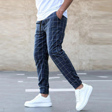 Load image into Gallery viewer, 🧵 Men's Fashion Plaid Print Drawstring Trousers
