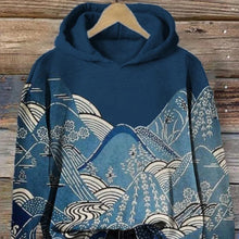 Load image into Gallery viewer, Women’s Printed Hooded Long Sleeve Pullover Sweatshirt
