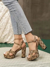 Load image into Gallery viewer, Elegant Platform Block : Heel Sandals
