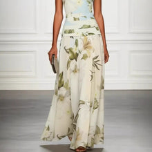Load image into Gallery viewer, Women's Floral Print Sleeveless Backless Waist-Cinching Maxi Dress
