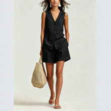 Load image into Gallery viewer, Women's Sleeveless Vest Top &amp; Shorts Set
