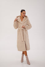 Load image into Gallery viewer, Faux Mink Effect Fur Hooded Coat
