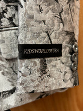 Load image into Gallery viewer, Kids World Of USA Silver Floral Print 5 Piece Boy’s Suit
