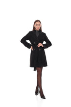 Load image into Gallery viewer, Zuri Cashmere Blend Overcoat in Black
