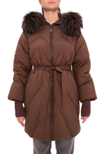 Load image into Gallery viewer, Genuine Fur Trim Down Fill Coat

