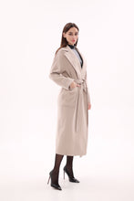 Load image into Gallery viewer, Marley Wraparound Wool Cashmere Coat in Nude
