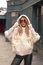 Load image into Gallery viewer, Serena Eco-Fur Down Fill Coat in Ivory

