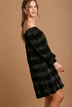 Load image into Gallery viewer, Off-Shoulder Balloon Sleeve Velvet Mini Dress – Glamorous Off-Shoulder Design, Playful Balloon Sleeves, Luxurious Velvet Fabric, Elegant &amp; Sexy Mini Dress for Parties and Date Nights
